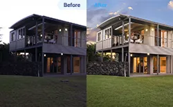 Real estate image editing example
